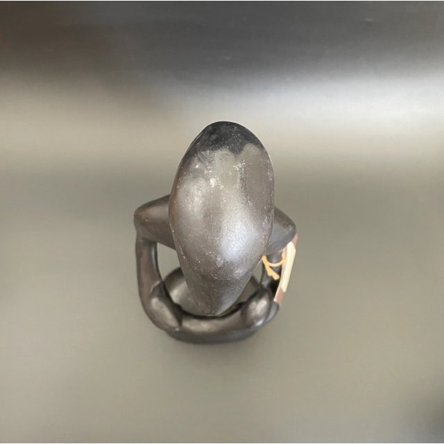 Wood African Wood Carving Family Circle Sculpture From Ghana For Sale - Image 7 of 12