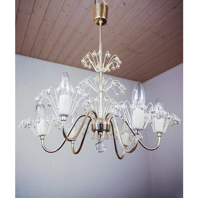 Rupert Nikoll Pyra Chandelier in Crystal & Brass from Rupert Nikoll, Austria, 1950s For Sale - Image 4 of 7