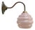 French Pink Clichy Glass Brass Wall Lamp For Sale