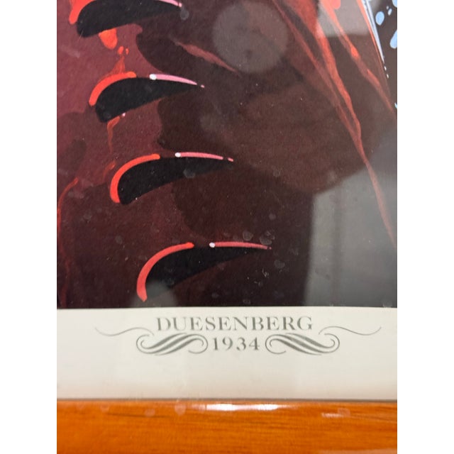 Circa 1988 Signed Tom Hale Classic Car Series Print, Framed For Sale - Image 10 of 12