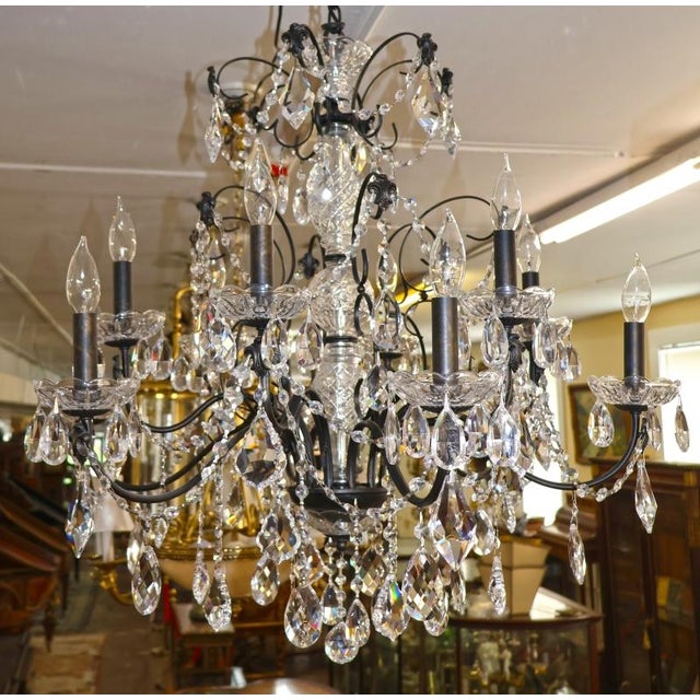​Schonbek 17124-76 Century 12 Light Black Frame Crystal Chandelier Dimensions : 29" Tall X 29" Wide X 29" Deep This...