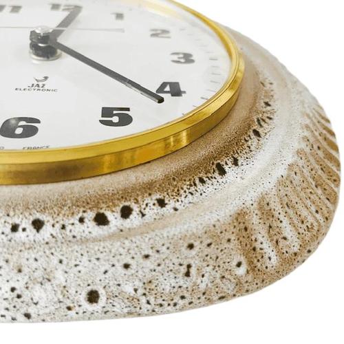 Late 20th Century Vintage Electronic Ceramic Doucic Jars Wall Clock from Jaz, 1970s For Sale - Image 5 of 10