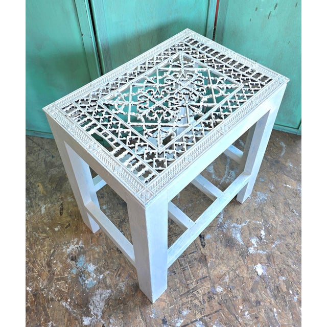 Victorian Late 19th Century Victorian Cast Iron Floor Grate End Table For Sale - Image 3 of 12