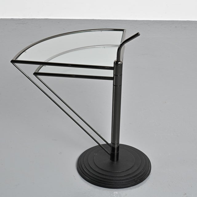 Dardo Coffee Table in Glass and Metal from Oma, Italy, 1980 For Sale - Image 10 of 12
