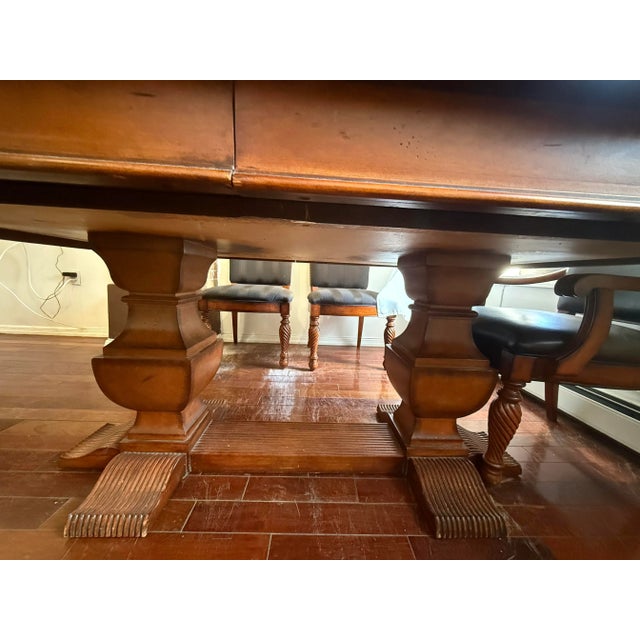 Rustic Hickory White Dining Set (Table + 6 Chairs) – Solid Wood, Vintage 2000s For Sale - Image 3 of 9