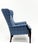 English 1960s Blue Plaid Parker Knoll Wing Armchair For Sale - Image 3 of 5