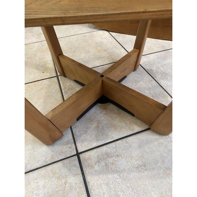 Wood Scandinavian Style Wooden Side Table with Swivel Top, 1950s For Sale - Image 7 of 18