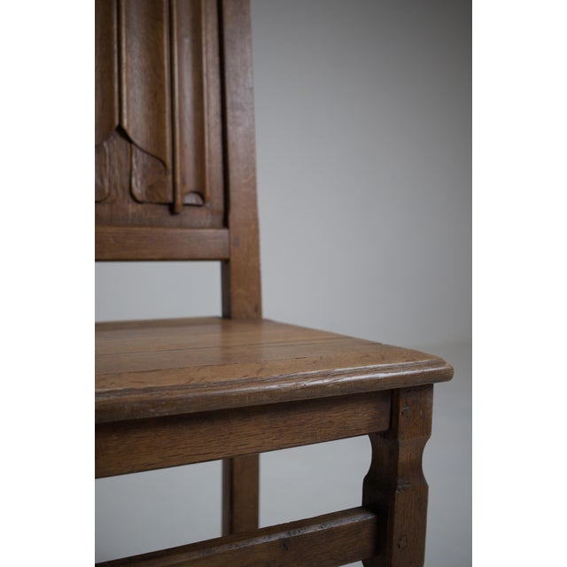 1930s Vintage Sculptural French Oak Chair, 1930s For Sale - Image 5 of 18