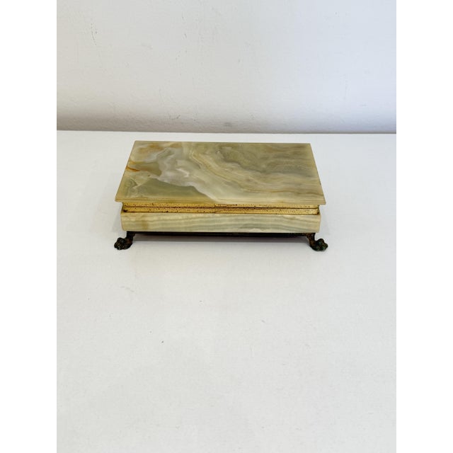 1950s Mid-Century Onyx Jewelry Box, 1950s. For Sale - Image 5 of 9