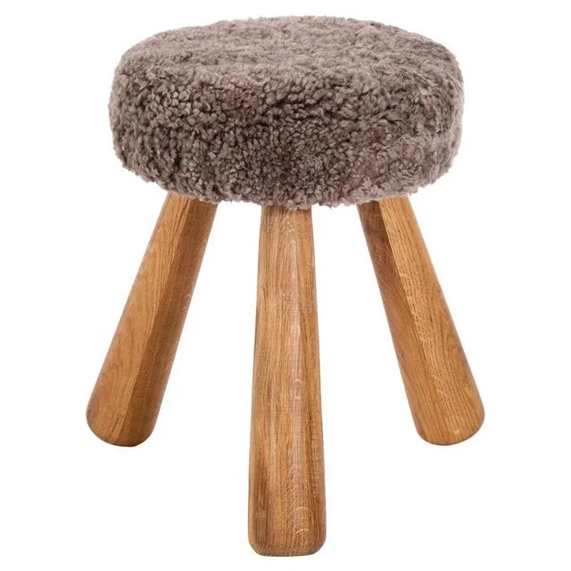 Wood Antique Swedish Stool by Ingvar Hildingsson, 1890s For Sale - Image 7 of 7