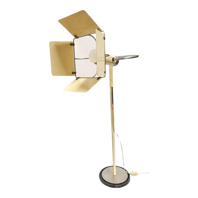 1970s Post Modern Italian Floor Lamp With Hollywood Style Barn Doors For Sale