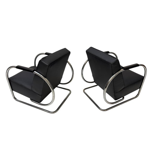 Art Deco Tubular Steel Lounge Chairs by Frits Kuyken, 1936, Set of 2 For Sale - Image 16 of 16