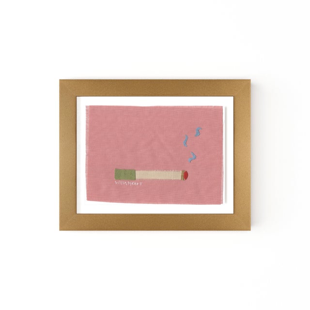 Not Yet Made - Made To Order Maureen the Artichoke Cigarette by Willa Heart in Gold Frame, Mini Art Print For Sale - Image 5 of 5