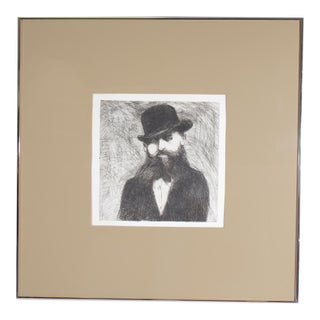 1960s Abstract Portrait Etching by James L. Bruch For Sale
