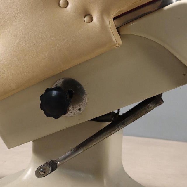 Red Vintage Barber Chair, 1960s For Sale - Image 8 of 16