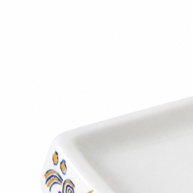 Porcelain - Manuel Cargaleiro - Ashtray. Glazed and polychrome porcelain ashtray; produced by Multiface Art of Atelier...