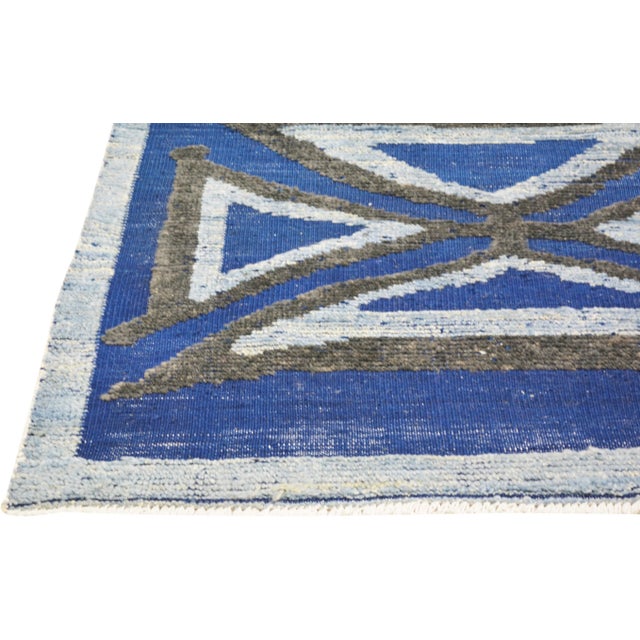 1990s Moroccan Azilal Hand Knotted Wool Rug, 8'1x10'1 For Sale - Image 5 of 6