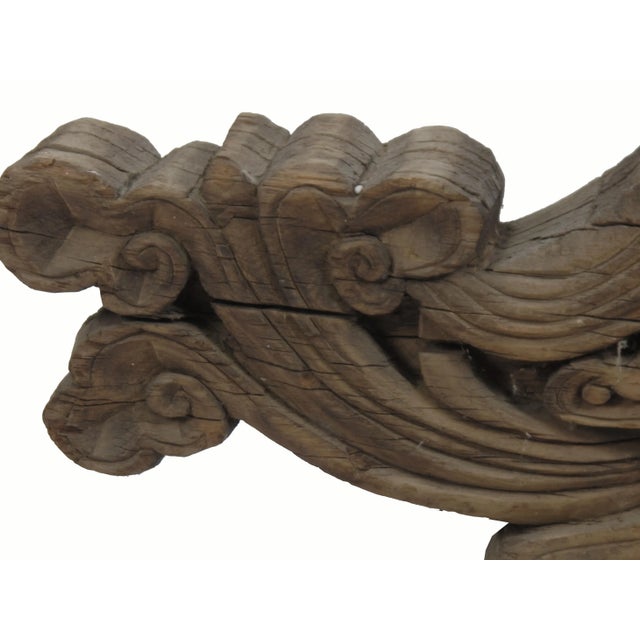 Antique Chinese Hand Carved Wood Architectural Ornament For Sale - Image 11 of 13