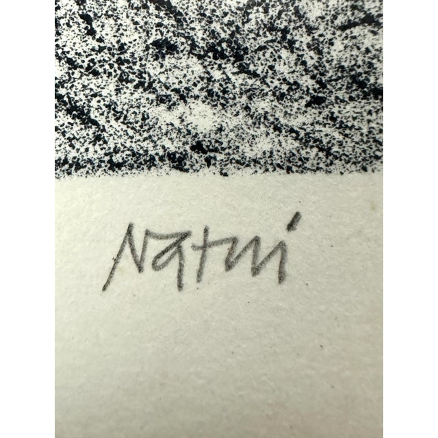 1960s Vintage Black and White Modernist Abstract Print, Signed (C. 1965, Lithograph) For Sale - Image 5 of 5