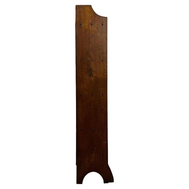 19th Century 20th Century Arts and Crafts English Oak Open Bookcase, 1890s For Sale - Image 5 of 10