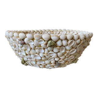 1970’s Vintage Extra Large Seashell Encrusted Bowl For Sale