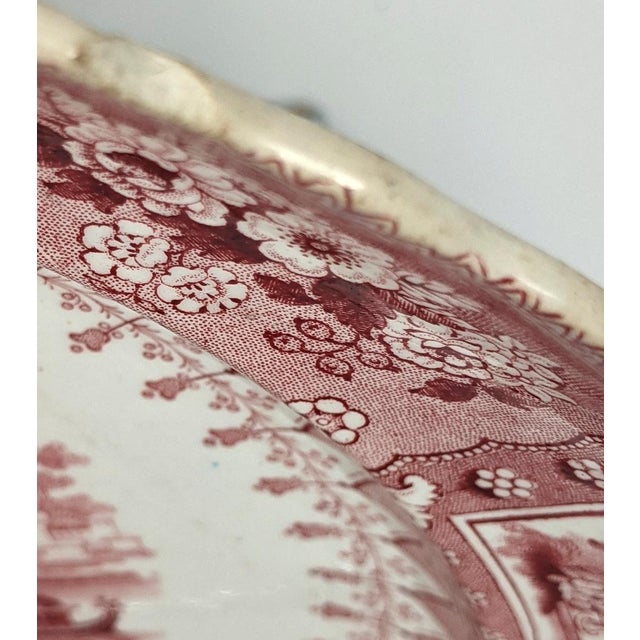 Antique Staffordshire Red Transferware Canova Plates by T. Mayer, Set of 6 For Sale - Image 14 of 15