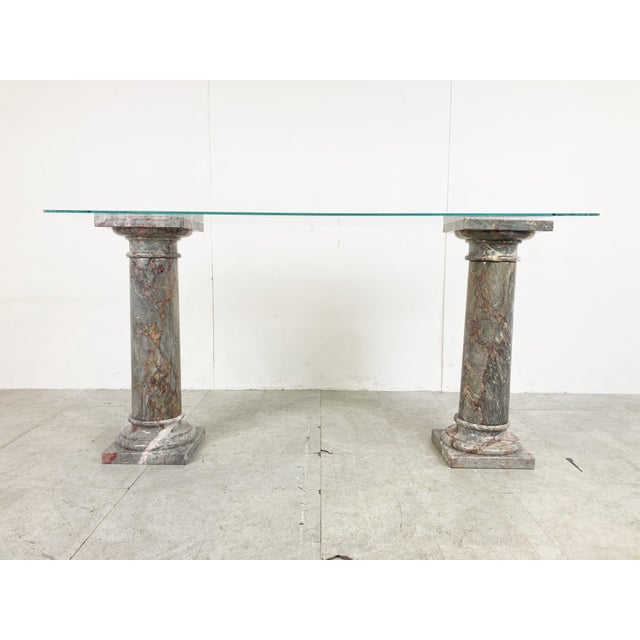 Vintage Marble Console Table, 1960s, in Good conditions. Designed 1960 to 1969