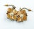 2000 - 2009 Chanel Gold CC Peach Flower Dangle Hoop Piercing Earrings, A Pair For Sale - Image 5 of 5