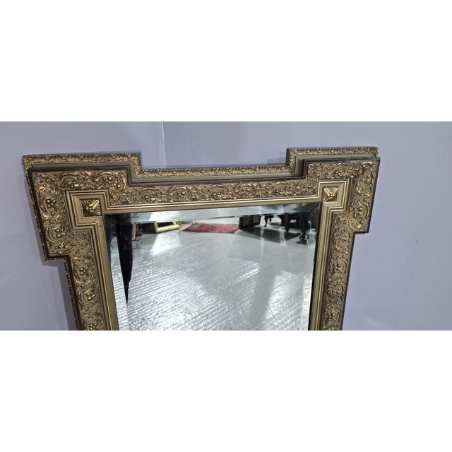 French Painted Parcel Gilt Mirror, 1870s For Sale - Image 9 of 11