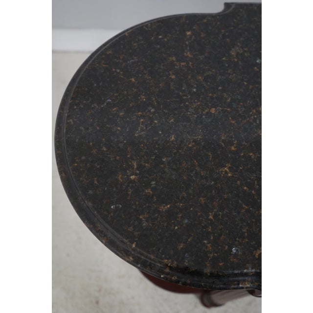 Harden Marble Top Cherry 1 Drawer Console Serving Table For Sale - Image 12 of 18