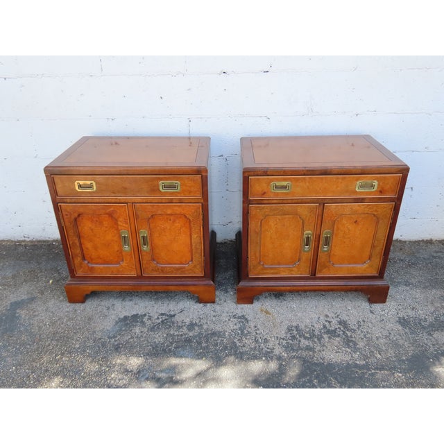 Century Furniture Century Hollywood Regency Nightstands End Bedside Tables a Pair 6363 For Sale - Image 4 of 17