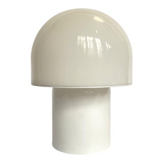 Mid Century Modern Plastic Enamel Mushroom Table Lamp For Sale