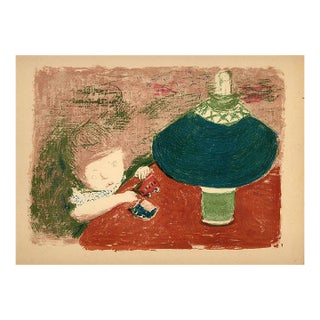 Bonnard Lithograph 83 L’enfant a La Lampe 1952 For Sale