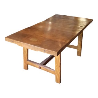 1960s Solid Custom Hand Crafted Table in Burmese Teak For Sale