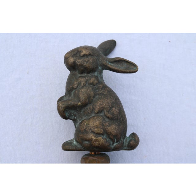 Vintage Natural Patinated Bronze and Brass Rabbit Garden Water Spigot For Sale In Cincinnati - Image 6 of 8
