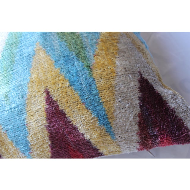 Contemporary Contemporary Bohemian Multi Color Hand Knotted Pillow For Sale - Image 3 of 9