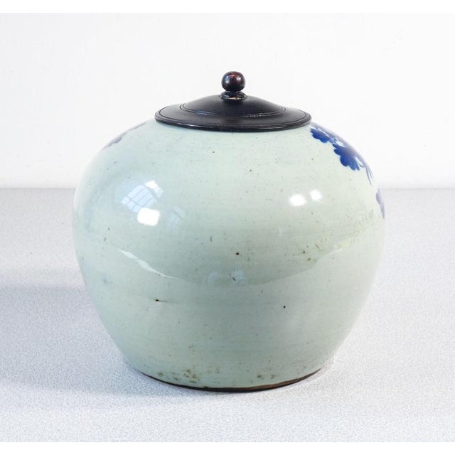 Ceramic Spice Jar in Blue on White, China For Sale - Image 5 of 10