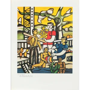 1990 After Fernand Leger "The Campers", Full-Color Parisian Print