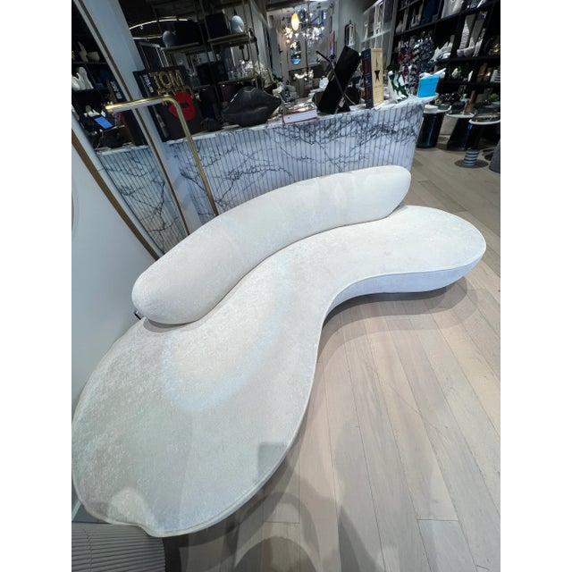 Tomlinson Kidney Sofa Dimensions: 94"W x 47"D x 28"H Seat H 19" x Seat D 21" Fabric yardage 14 Washable