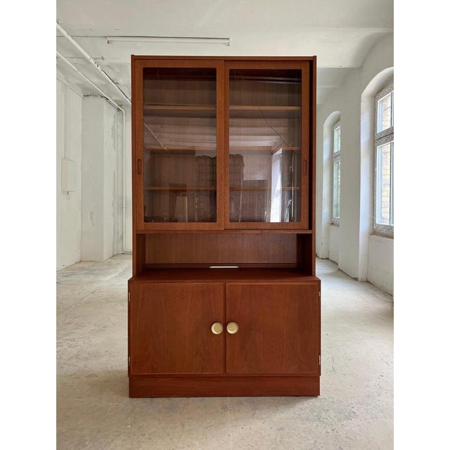 Teak Display Cabinet with Sliding Doors from Hundevad For Sale - Image 11 of 11