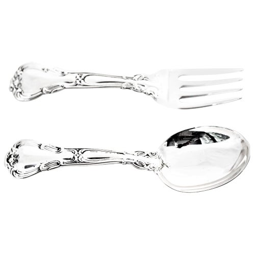 Chattily Sterling Baby Fork and Spoon - Main Image