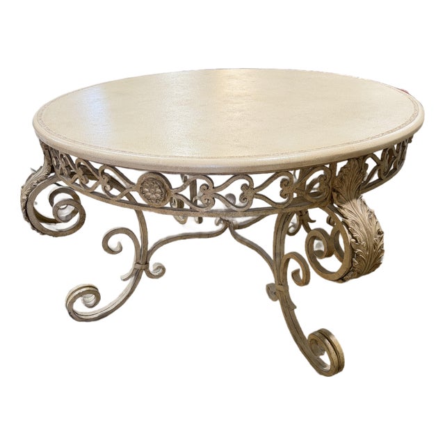 Attributed to Maitland Smith Wrought Iron Entry Table For Sale