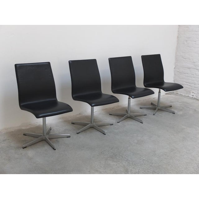 2000 - 2009 Oxford Swivel Chair by Arne Jacobsen for Fritz Hansen, 1960s, Set of 6 For Sale - Image 5 of 18