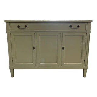 46" Finished 2 Door 1 Drawer Vintage Buffet For Sale
