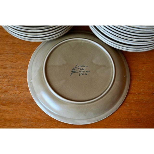 Stoneware Dinnerware Service from Ateliers du Revernay, 1970s, Set of 30 For Sale - Image 6 of 12