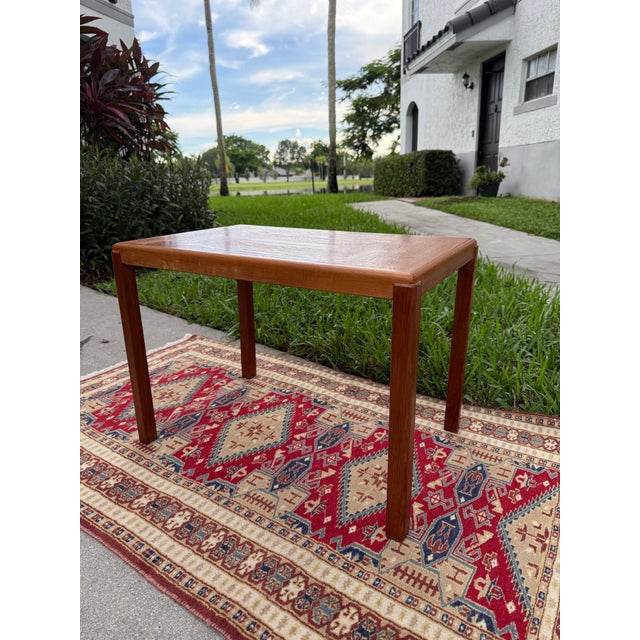 Mid century side table Teak Dimensions 17H 24L 16W Brand Vejle Stole Denmark 1960