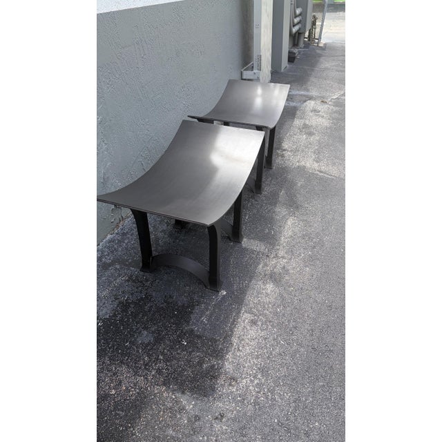Asian 1990s Kreiss Chow Mayan Iron Pagoda Benches-a Pair For Sale - Image 3 of 3