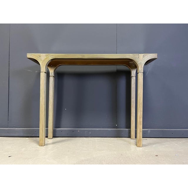 Mirrored and Gilt Wood Console from Deknudt, Belgium, 1970s For Sale - Image 4 of 11