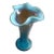 1970s Fenton Aqua Ruffled Opalescent Vase For Sale
