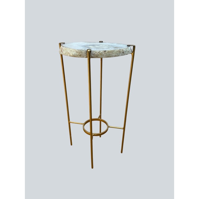 Contemporary Unusual Modern Handcrafted Geode Drinks Table For Sale - Image 3 of 6